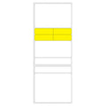 9-Up Vertical Standard Peel Blank Prescription Labels with 1" Core - 3.125" W x 8.125" L Sheet (Case of 6300)