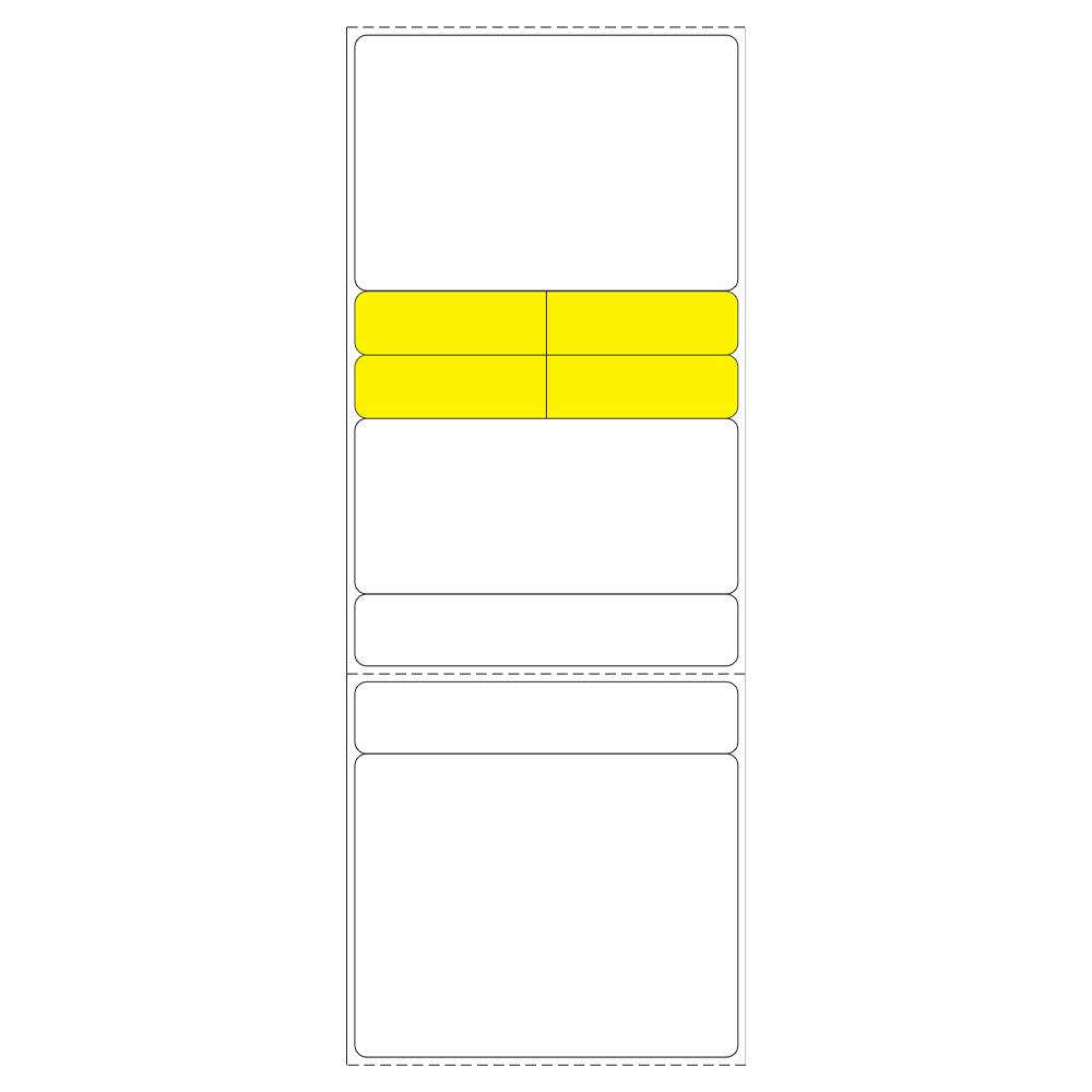 9-Up Vertical Standard Peel Blank Prescription Labels with 1" Core - 3.125" W x 8.125" L Sheet (Case of 6300)