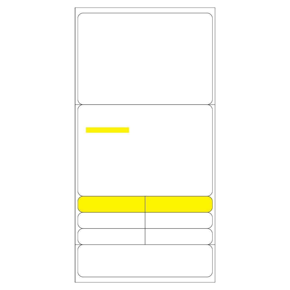 9-Up Vertical Standard Peel Blank Prescription Labels with 1" Core - 3.125" W x 6.125" L Sheet (Case of 8100)