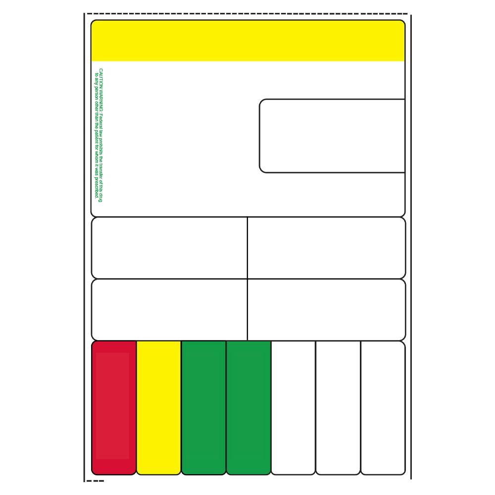 13-Up Vertical Standard Peel Blank Prescription Labels with 1.5" Core - 3.5" W x 5.2" L Sheet (Case of 6300)