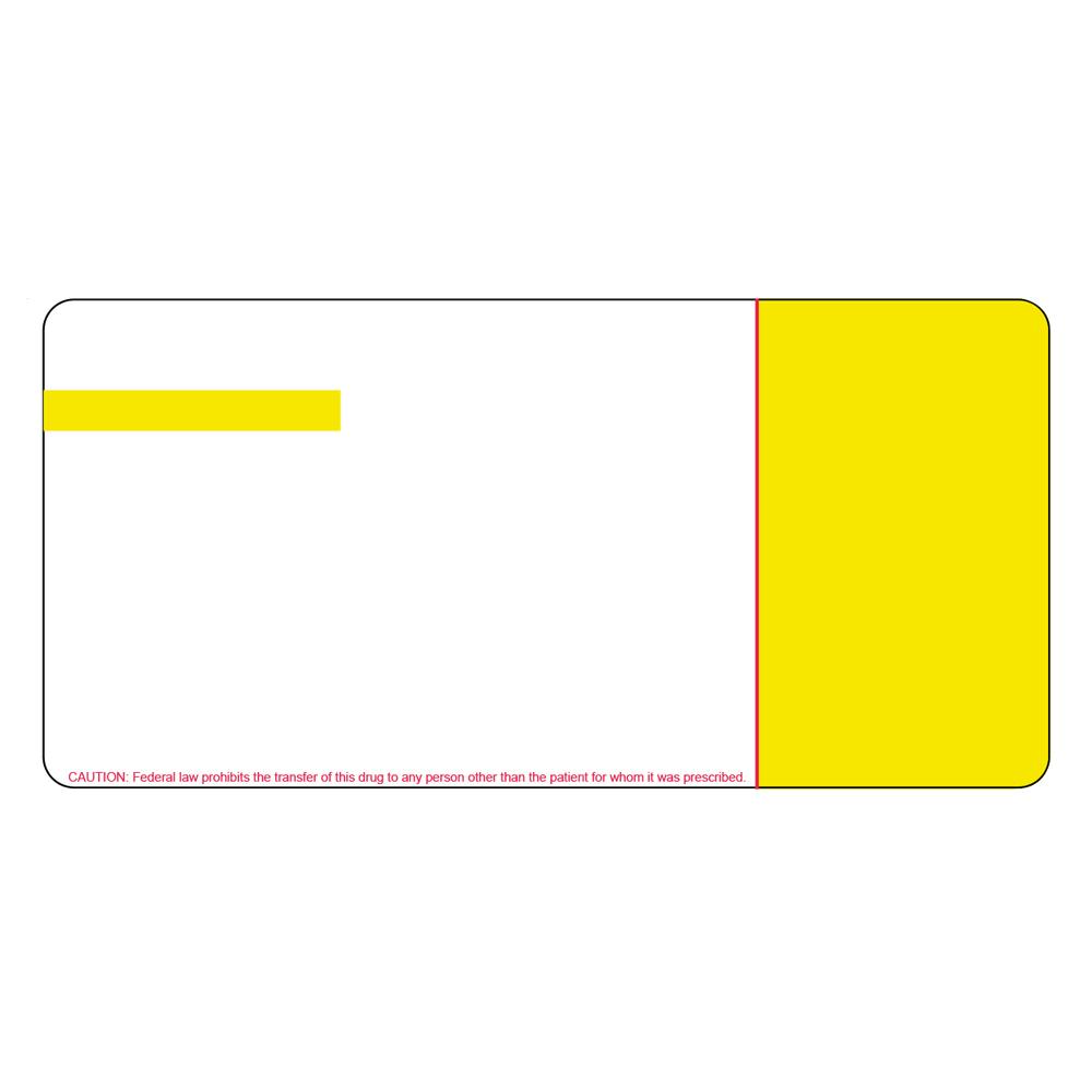 1-Up Horizontal Standard Peel Blank Prescription Labels with 3" Core - 4" W x 2" L Sheet (Case of 16,000)