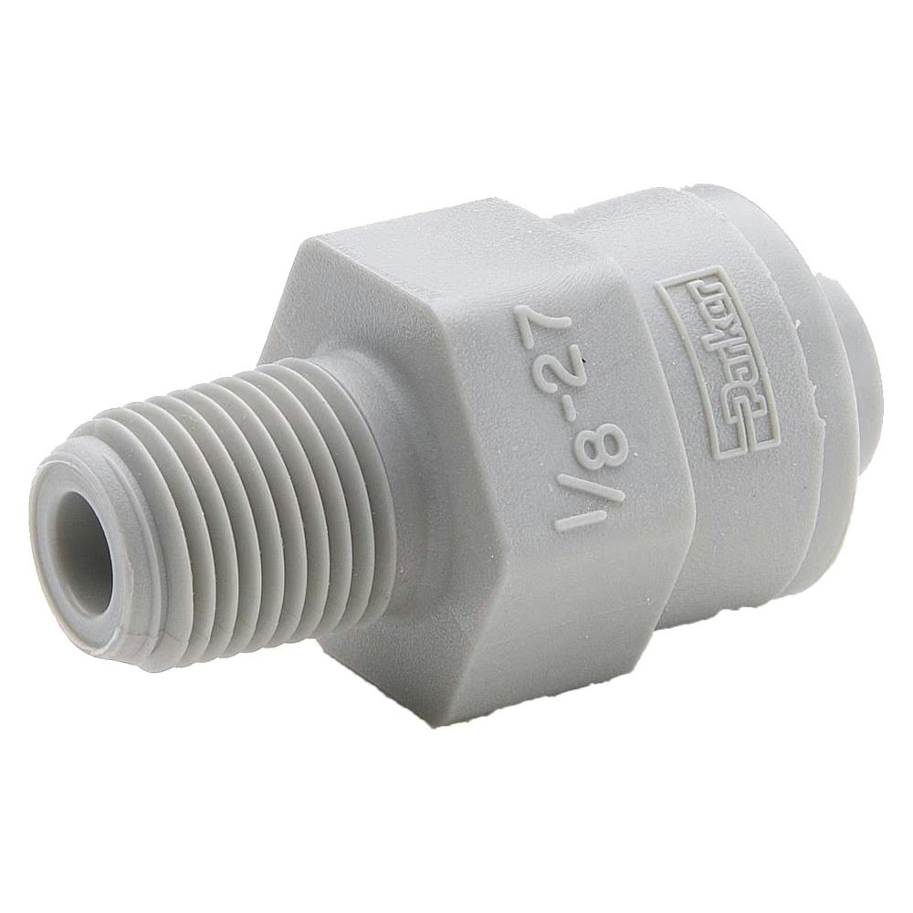 1/2" OD Push-to-Connect x 1/2" MNPTF Gray Acetal TrueSeal™ Male Connector