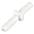 3/8" OD Tube Stem x 3/8" Hose Barb White Polypropylene TrueSeal™ Tube Stem Connector