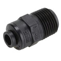 1/4" OD Push-to-Connect x 1/8" MNPTF Black Kynar® PVDF TrueSeal™ Male Connector