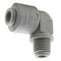 1/4" OD Push-to-Connect x 1/4" MNPTF Gray Acetal TrueSeal™ 90° Male Elbow