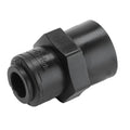 1/2" OD Push-to-Connect x 1/2" FNPTF Black Kynar® PVDF TrueSeal™ Female Connector