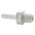 3/8" OD Tube Stem x 1/4" MNPTF White Polypropylene TrueSeal™ Male Tube Stem Adapter