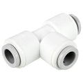 1/4" OD Push-to-Connect Run x 1/4" OD Push-to-Connect Stem White Polypropylene TrueSeal™ Union Tee