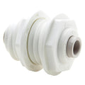 1/4" Push-to-Connect x 1/4" Push-to-Connect White Polypropylene TrueSeal™ Bulkhead Union