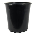 6.5" Round Black Thermoformed Maxi-Grow Trade Gallon Plant Pot with Tag Slots - 6.5" Dia. x 6.5" Hgt. (Case of 200)