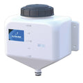 2-1/2 Gallon Natural HDPE Rectangular Rinse Tank with 5" Lid & 3/4" Molded-in Threads - 15" L x 7" W x 14" Hgt.
