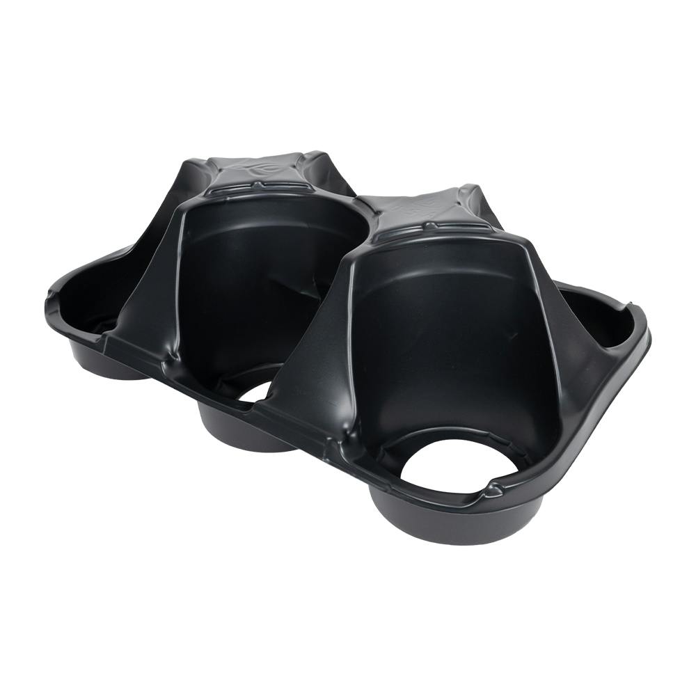 6-Place Black Thermoformed Filling Tray for 6.5" Round Plant Pots - 19.63" L x 13" W x 6.63" Hgt. (Case of 50)
