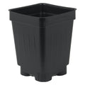 3" Square Black Thermoformed Deep Plant Pot - 2.63" L x 2.63" W x 3.5" Hgt. (Case of 800)