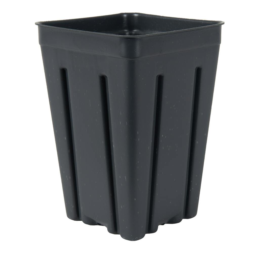 4" Square Black Thermoformed Deep Plant Pot - 3.5" L x 3.5" W x 5.02" Hgt. (Case of 450)
