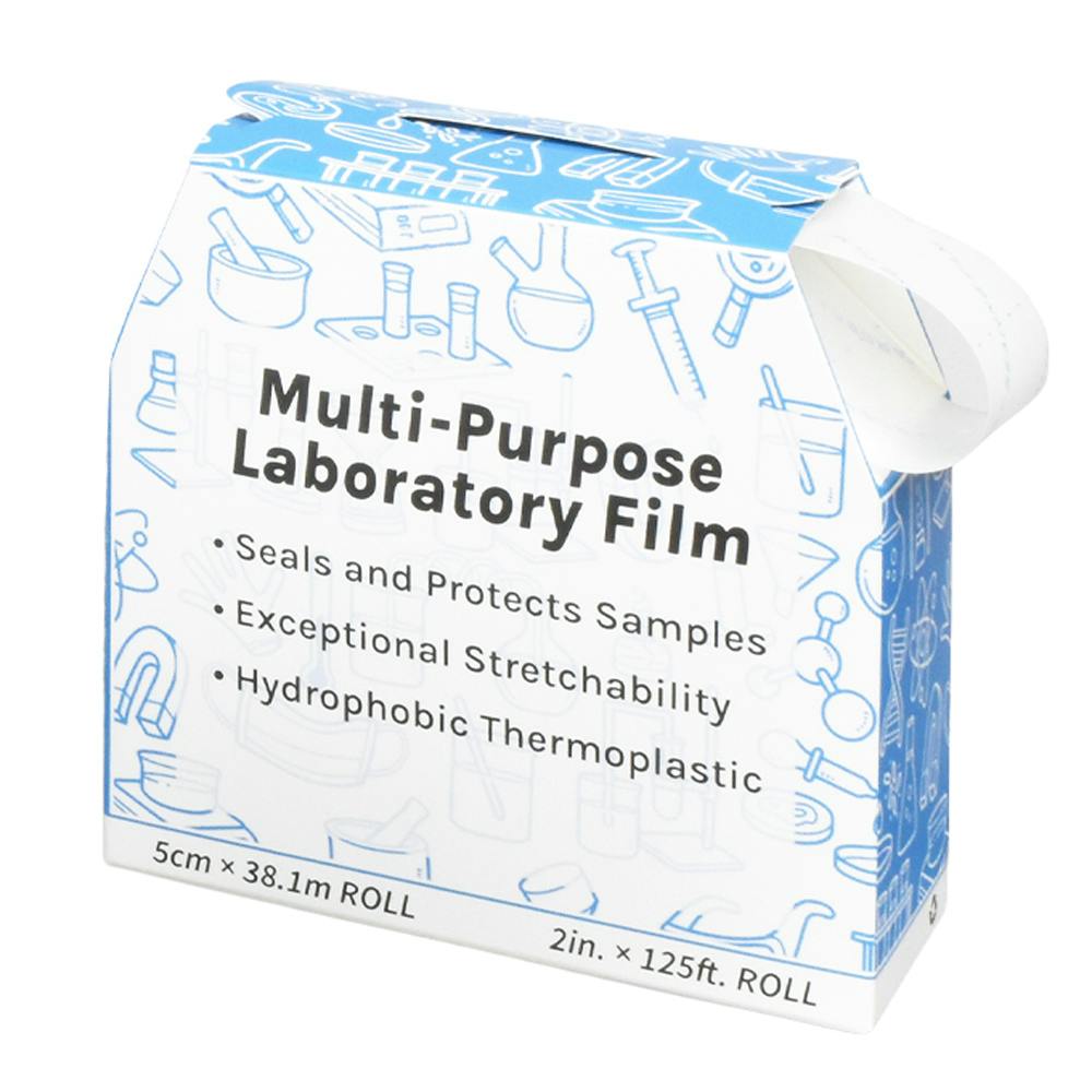 2" W x 125' L Non-Sterile HyperStretch™ Laboratory Sealing Film - Roll in Dispenser Box
