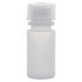 4mL Natural HDPE Narrow Mouth Round Reagent Bottle with 13/415 Natural Polypropylene Cap - Package of 12
