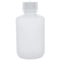 125mL Natural HDPE Narrow Mouth Round Reagent Bottle with 24/415 Natural Polypropylene Cap - Package of 12