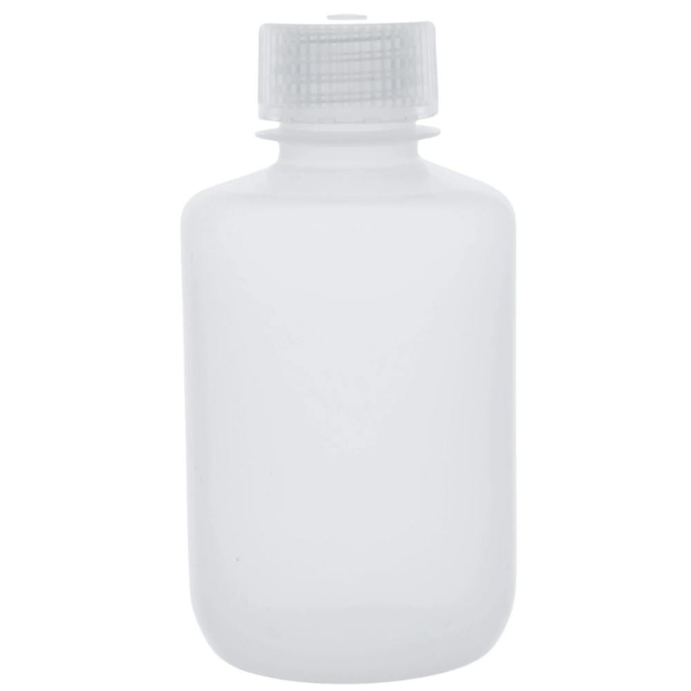 125mL Natural HDPE Narrow Mouth Round Reagent Bottle with 24/415 Natural Polypropylene Cap - Package of 12