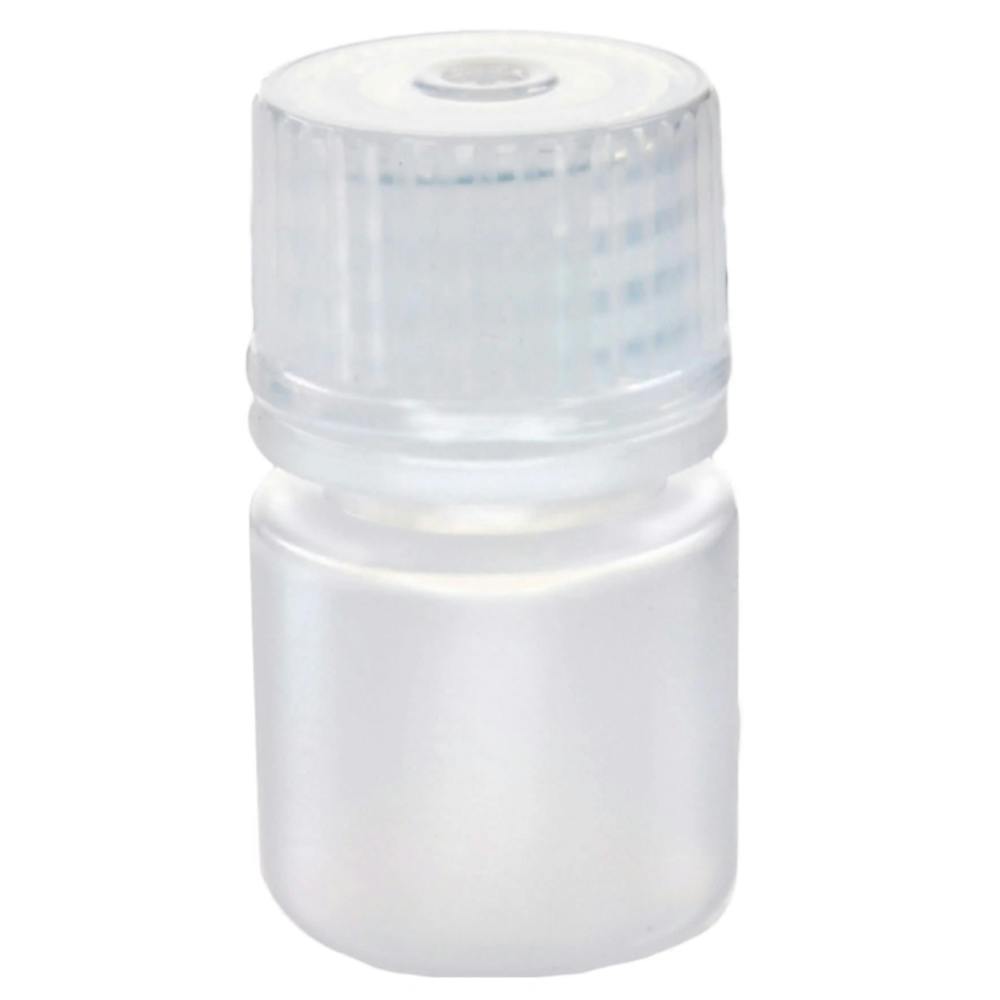 8mL Natural LDPE Narrow Mouth Round Reagent Bottle with 20/415 Natural Polypropylene Cap - Package of 12