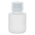 30mL Natural LDPE Narrow Mouth Round Reagent Bottle with 20/415 Natural Polypropylene Cap - Package of 12