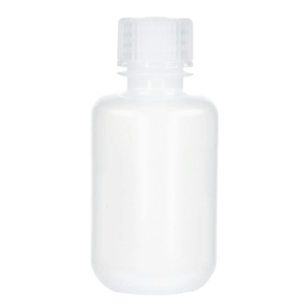 60mL Natural LDPE Narrow Mouth Round Reagent Bottle with 20/415 Natural Polypropylene Cap - Package of 12