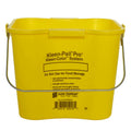 6 Quart Yellow Polypropylene Square Kleen-Pail® Pro™ Color-Coded Cleaning Bucket with Metal Handle