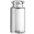 10mL Clear Borosilicate Glass DiamondPure™ Headspace Vial with 20mm Crimped Neck & Flat Bottom (Cap Sold Separately) - Case of 1000