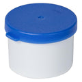 20mL White Polypropylene Specimen Collection Container with Blue Snap Cap & Attached Spoon - Package of 100