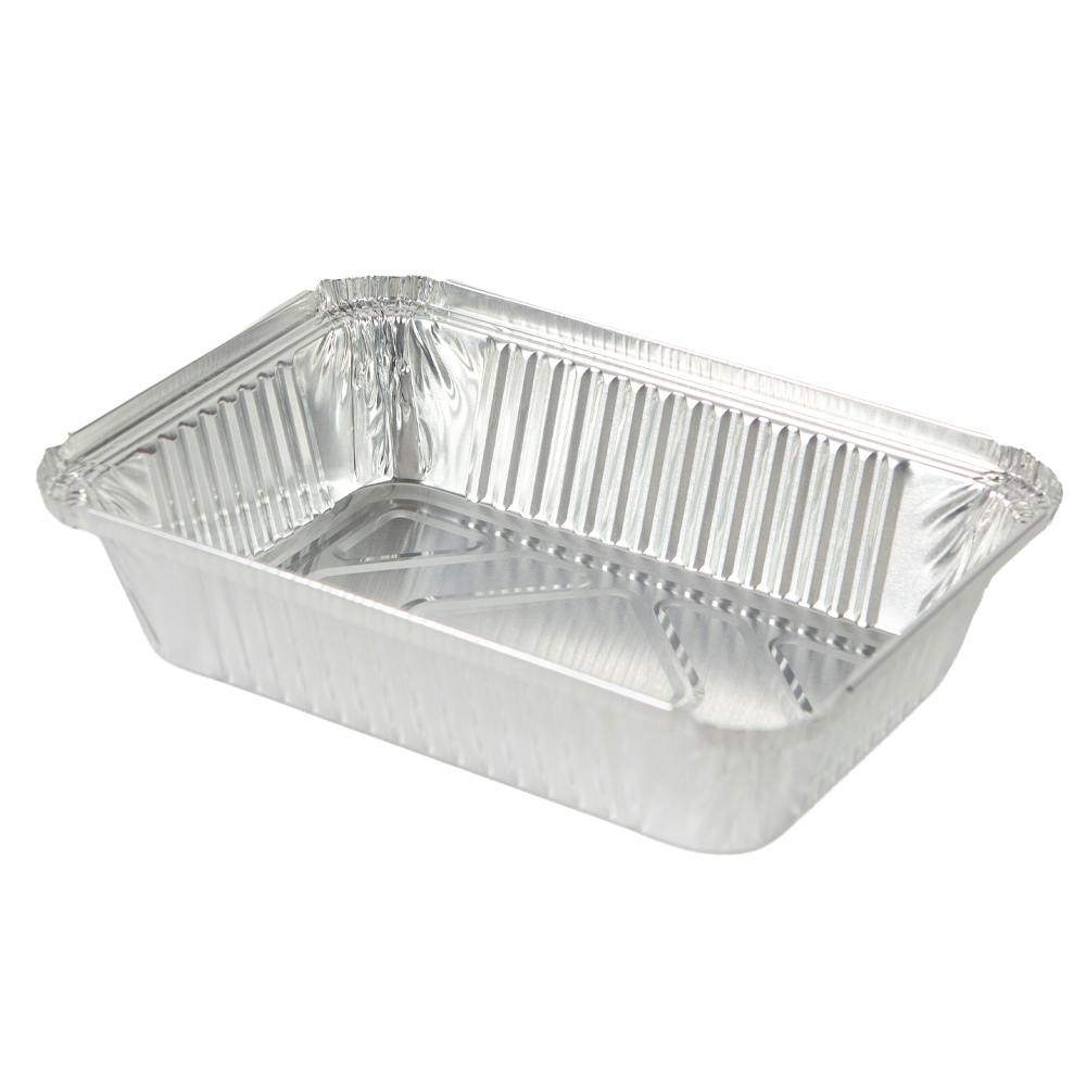 23.7 oz. Silver Foil Oblong Food Container (Lid Sold Separately) - Case of 500
