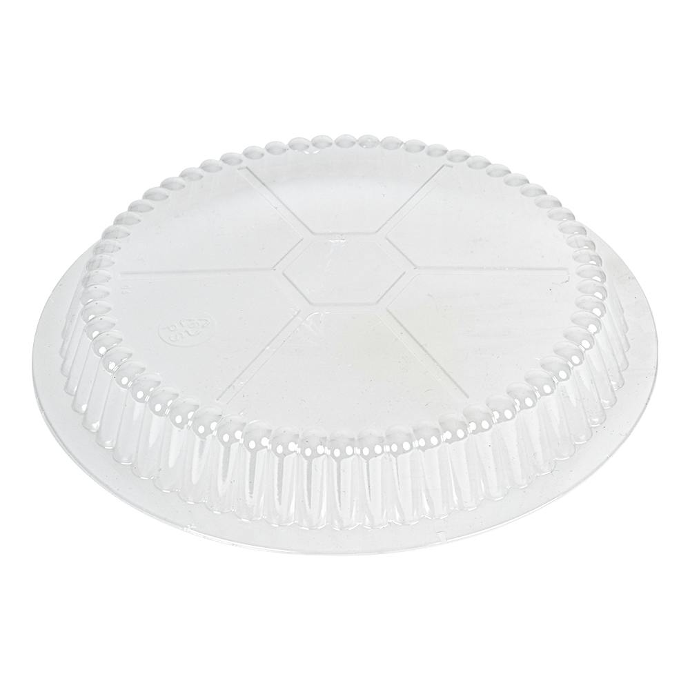 Clear Polystyrene Dome Lid for 7" Foil Round Food Container - Case of 500