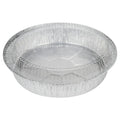 9" Silver Foil Round Food Container with Clear Polystyrene Dome Lid - Case of 250