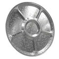 18" Silver Foil Round Divided Catering Tray (Lid Sold Separately) - Case of 25