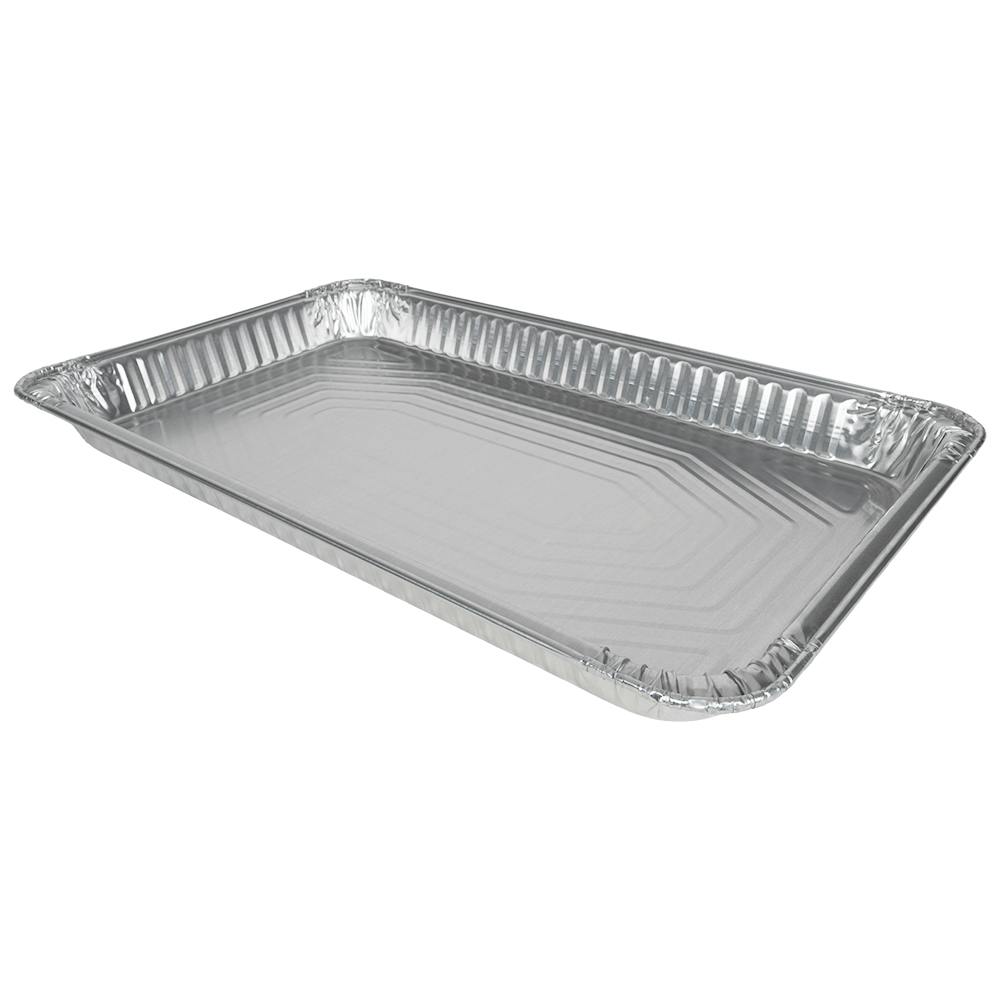 1/2 Size Silver Foil Shallow Steam Table Buffet Pan (Lid Sold Separately) - Case of 100