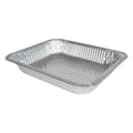 1/2 Size Silver Foil Deep Steam Table Buffet Pan (Lid Sold Separately) - Case of 100