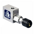 1/8" FNPT x 1/8" FNPT Stainless Steel 90° CV™ Series Utility Barstock Needle Valve - 0.03 Cv