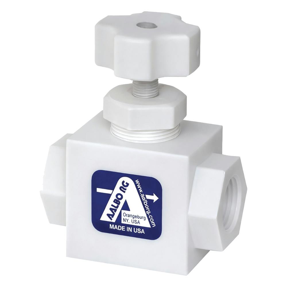 3/8" FNPT x 3/8" FNPT Straight VT6 Series High-Flow PTFE Needle Valve - 0.765 Cv