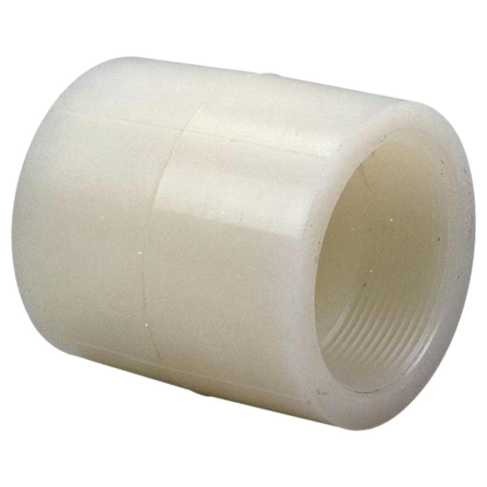 1" FNPT x 1" FNPT Chemtrol® Natural Kynar® PVDF Schedule 80 Threaded Coupling