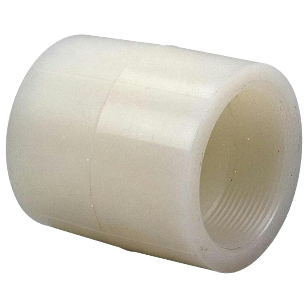 2" FNPT x 2" Socket Chemtrol® Natural Kynar® PVDF Schedule 80 Threaded/Socket Female Adapter
