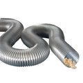 10" ID x 10.315" OD TIMBERDUC® PUR 531 AS Antistatic Translucent Silver Polyurethane Hose