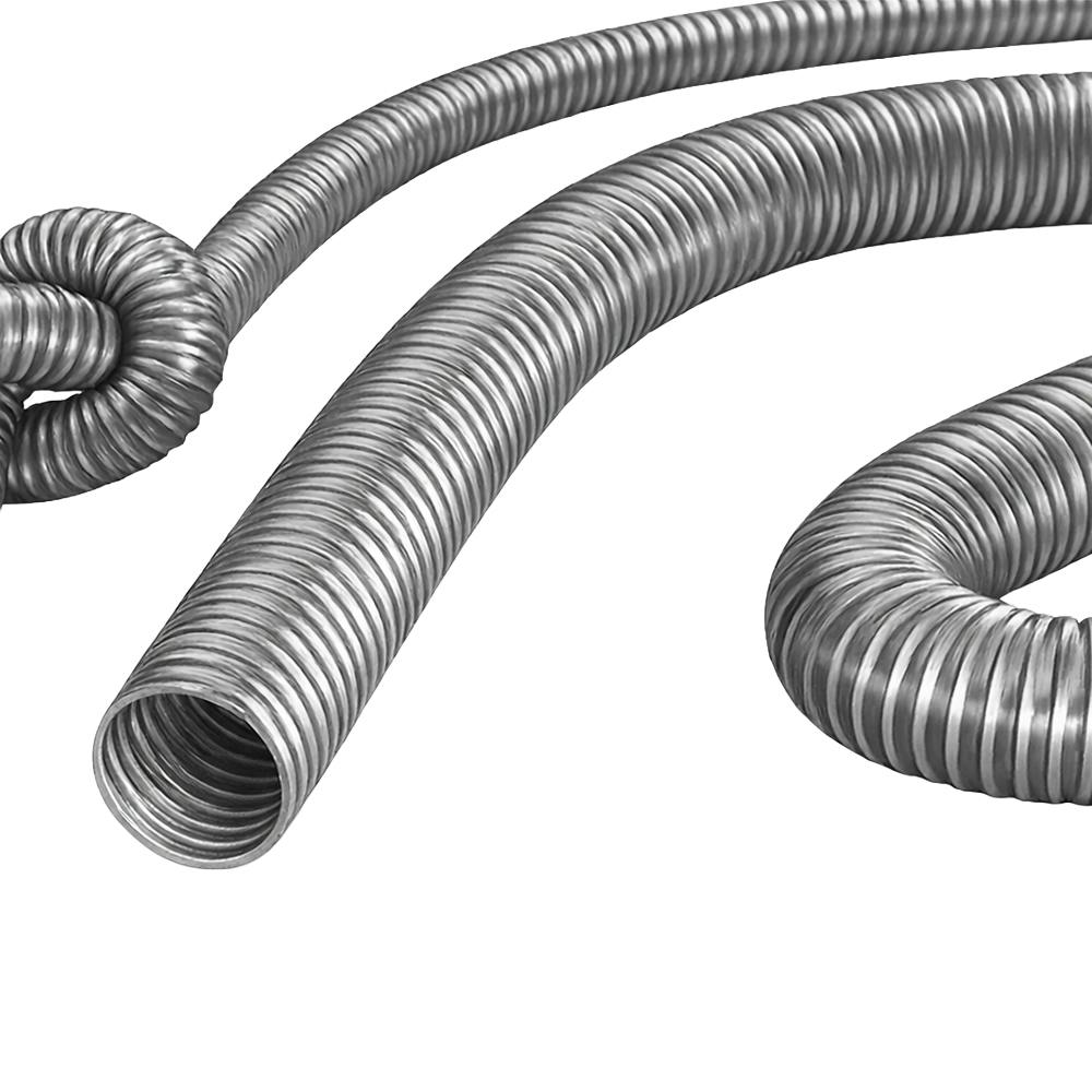 80mm ID x 3.504" OD TIMBERDUC® PUR 533 AS Antistatic Translucent Silver Polyurethane Hose