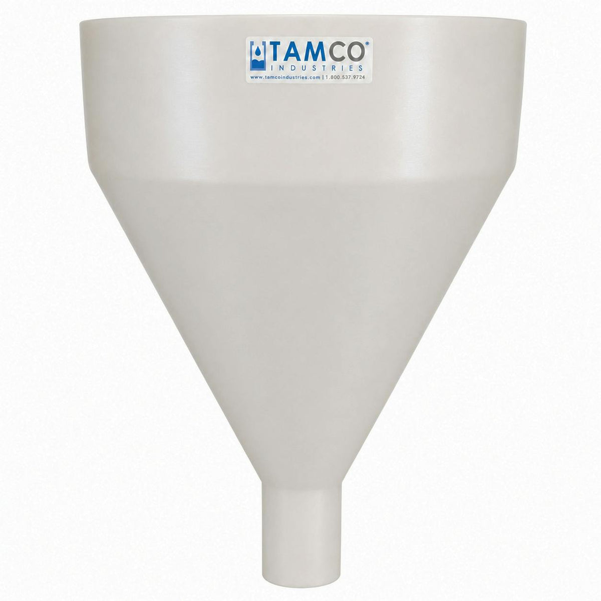 24" Top Diameter Natural Round Tamco® Tall Funnel with 4" OD Spout