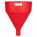 20" Top Diameter Red Round Tamco® Tall Funnel with 4" OD Spout