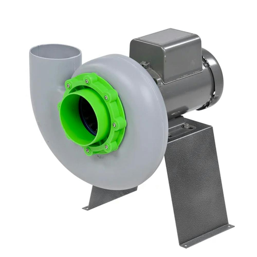 Plastec 15 Polypropylene Direct Drive Forward Curve Blower with 0.33 HP, 1715 RPM, 208-230/460V, 3 Phase, TEFC Motor - CCW (Stand Sold Separately)