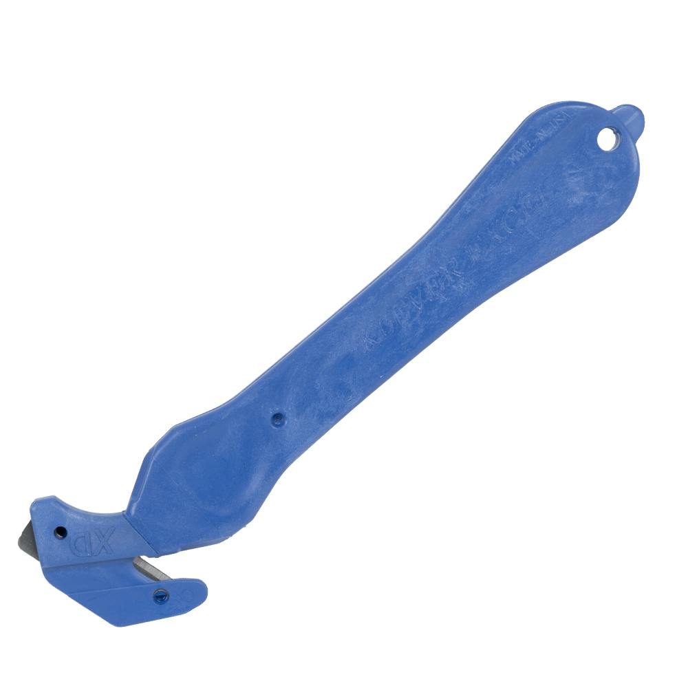 Dark Blue Klever ExcelXD MD Metal-Detectable Disposable Safety Cutter with Dual Tape Splitters