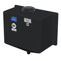 20 Gallon Black LLDPE Rectangular Rinse Tank with 5" Lid & 1" Drain Plug (Full Drain) - 26" L x 13" W x 25" Hgt.