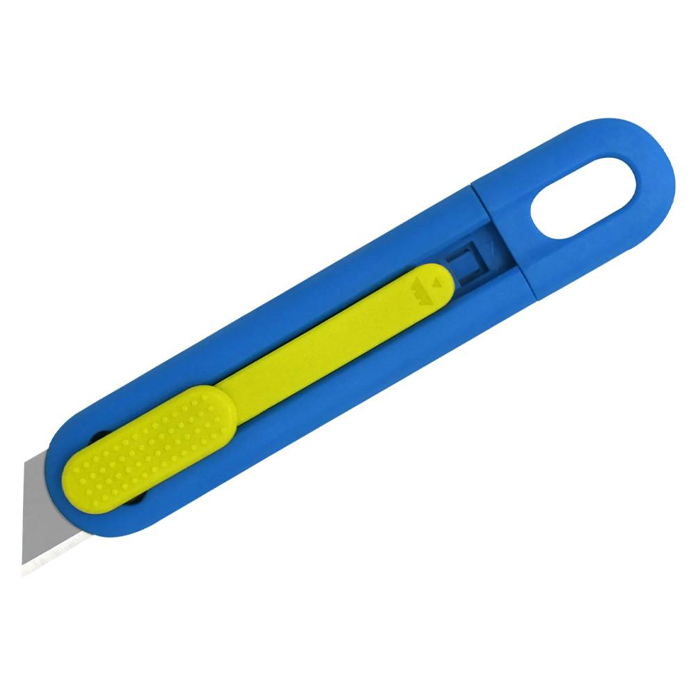 Blue & Green Volo™ Reusable Auto-Retracting Safety Knife with Pointed Tip Blade