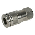 1/4" Body x 1/4" FNPT Nickel-Plated Brass Multisocket Universal Pneumatic Coupler