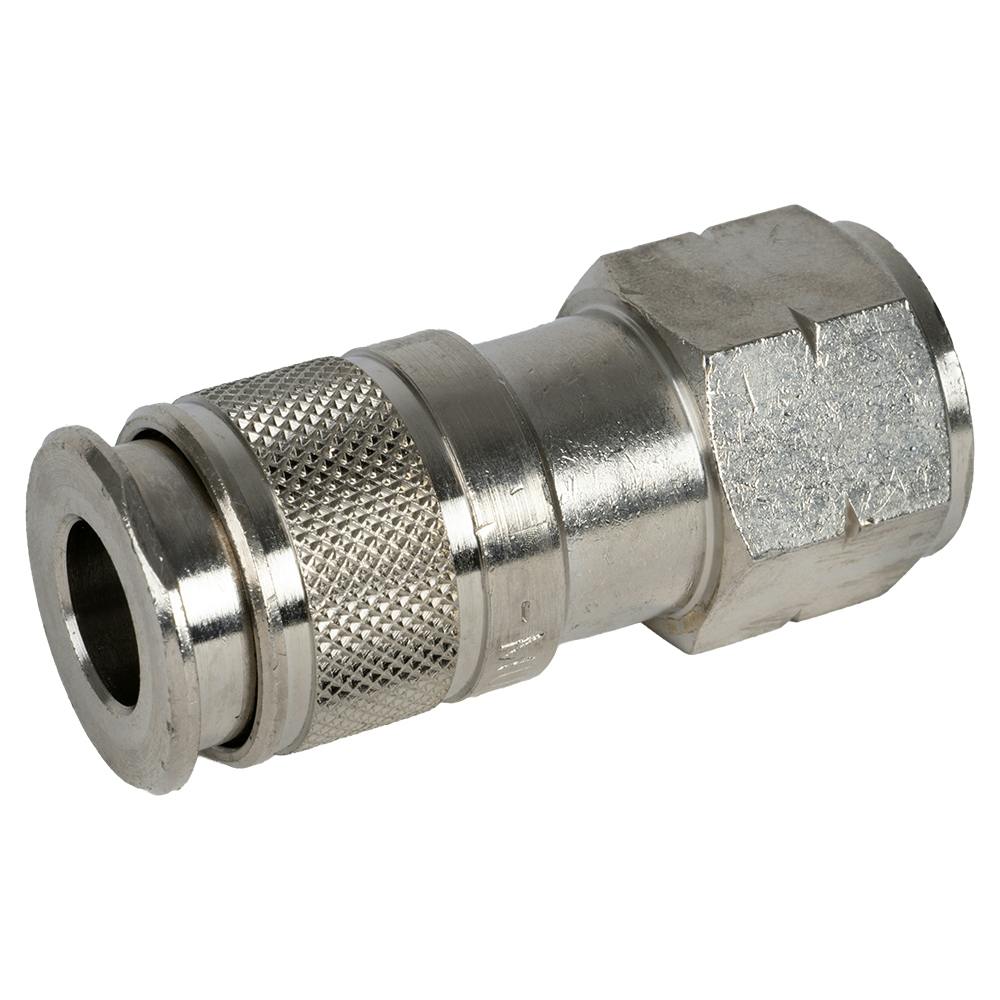 1/4" Body x 1/2" FNPT Nickel-Plated Brass Multisocket Universal Pneumatic Coupler
