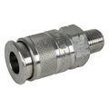 1/4" Body x 1/4" MNPT Stainless Steel Multisocket Universal Pneumatic Coupler