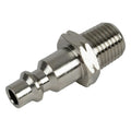 1/4" Body x 1/4" MNPT Nickel-Plated Brass Industrial Interchange Pneumatic Quick Disconnect Plug